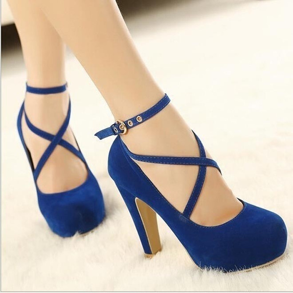 Heels Strap Shoe Cross Buckle Sexy 