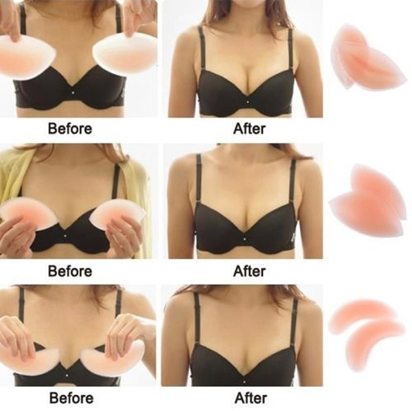 Silicone Gel Bra Underwear Pads Inserts Bras Enhancer Bikini Push Up  Swimsuit