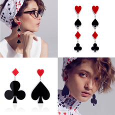 Poker, Dangle Earring, Jewelry, Exaggeration