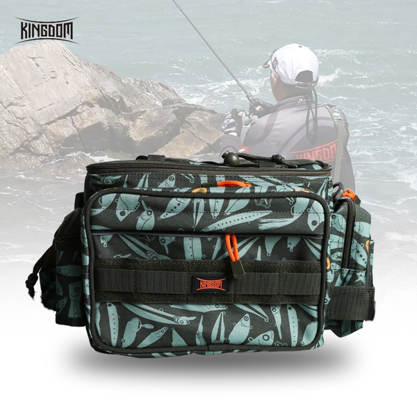 Kingdom Fishing Bag Waterproof Multifuctional 44*21*22 CM Outdoor  Adjustable Sided Waist Shoulder Carry Pack Unique Design Model LYB-13