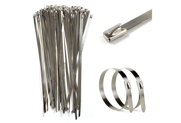 100 Stück 4,6x300mm Edelstahl Metall Stahl Kabelbinder Kabel Binder 