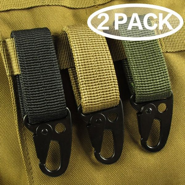 Military Key Hook Webbing Molle Belt Carabiner Clip Buckle Outdoors Hanging 