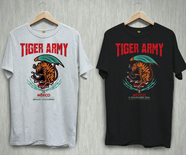 Tiger Army Mexico Men's Shirts Tee S-3xl |