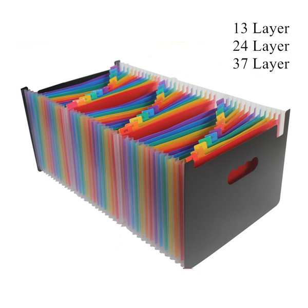 13 24 37 Layer Rainbow Expanding File Organ Folder Business Student A4 