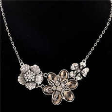 Chain Necklace, Flowers, Jewelry, Chain