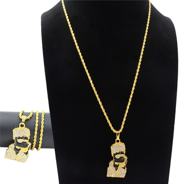 3mm 24inch Twist Chain Fashion Men's Hip Hop Iced Out Catoon