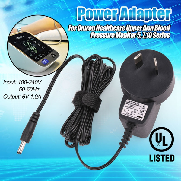 Ac Adapter for Omron Blood Pressure Monitor 5, 7,10 Series - Power Supply  Charge Cord Replacement for Hem-ADPTW5 [Output DC 6V 1A]