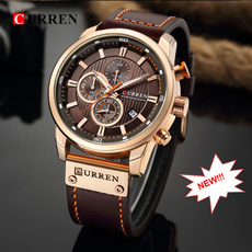 CURREN Luxury Top Brand Men Leather Waterproof Sports Watches Men's Army Military Watch Man Quartz Clock Christmas Gifts