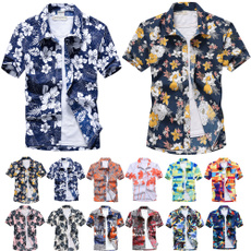 beachshirtsmen, shortsleeveshirtsformen, Shirt, Hawaiian