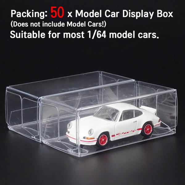 50PCS Suit 1/64 Model Car Clear plastic Display Box for Matchbox Hot