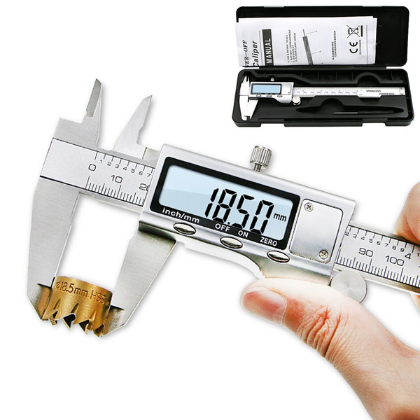CT2305 6" 150mm Vernier Gauge Digital Caliper Measuring Tool Batteries Included 