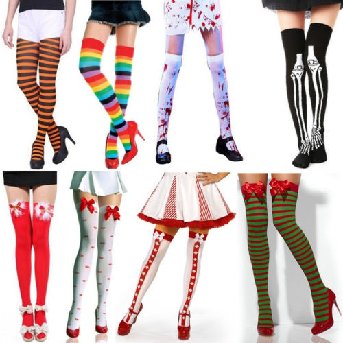 halloween thigh high socks