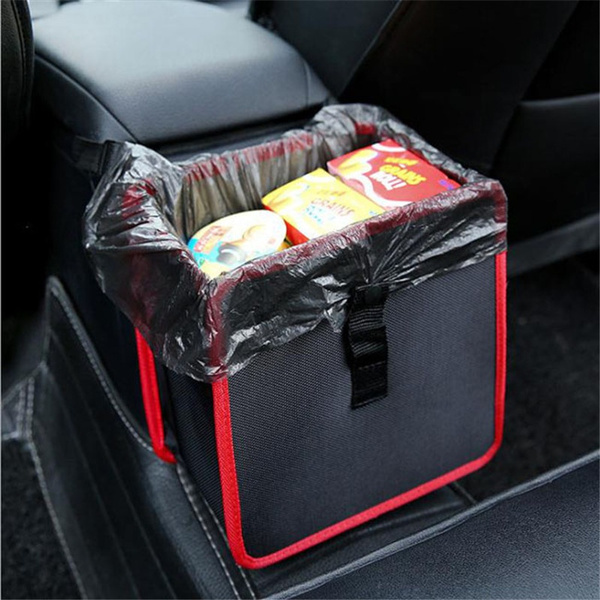 Car Garbage Bags Seat Back Litter Bag Trash Can Rubbish Holder Container 