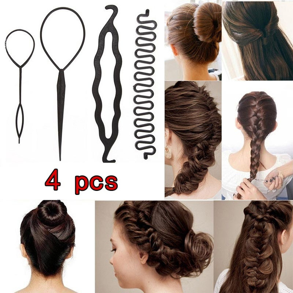 Amazon.com : T-Miles Golden Feather Tassel U-shaped Hairpin Ball Head Hair  Curler Forks Hairstyle Chignon Hairpin for Women and Girls : Beauty &  Personal Care