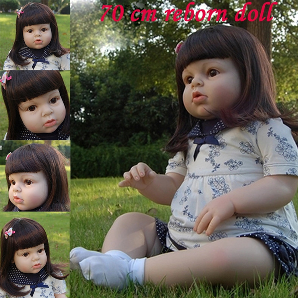 70CM Lifelike Reborn Baby Doll Toddler Girl Blonde Hair Children's Wear  Model Doll Best Birthday Christmas Gift | Wish