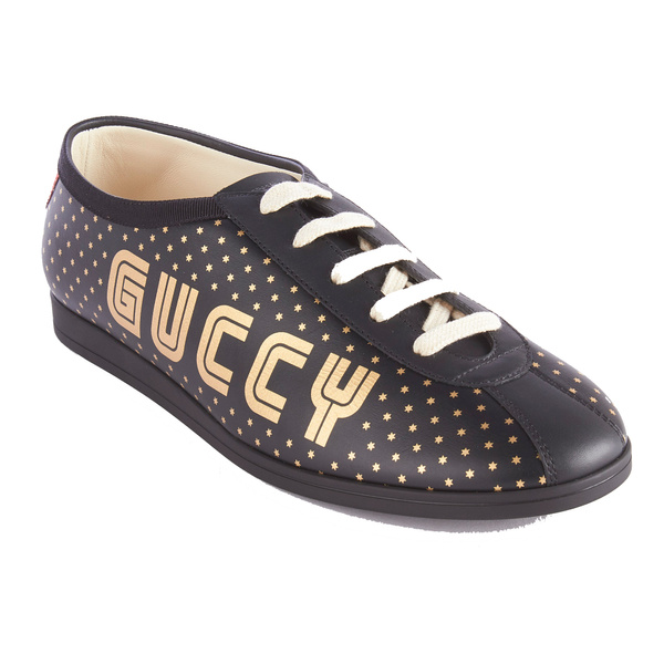 Guccy Falacer Sneaker Black Gold Stars 