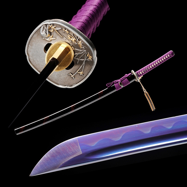 Japanese-Value Sword purple blade Katana Samurai Ninja!! 