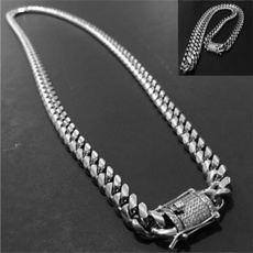 DIAMOND, Chain, Stainless Steel, gold necklace