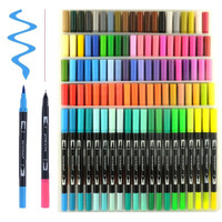 20 Colors Dual Tip Brush Pens, Fine Tip Brush Markers for Adult Coloring  Book