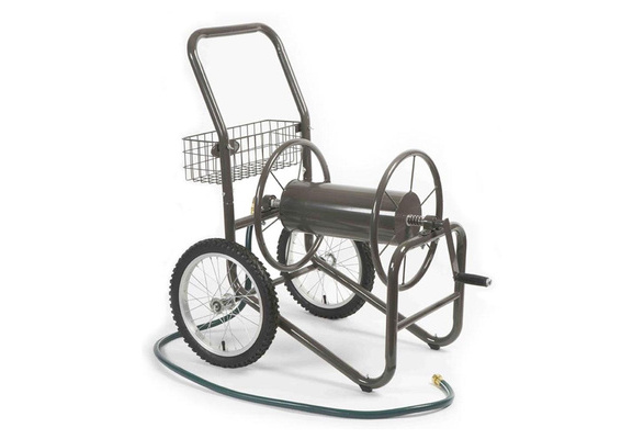 Liberty Garden 880 2 Wheel 300 Foot Steel Frame Water Hose Reel Cart with  Basket