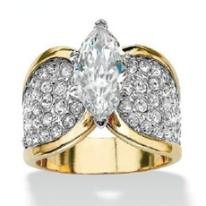 DIAMOND, wedding ring, 925 silver rings, gold