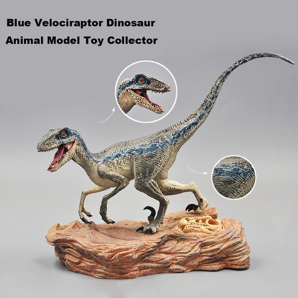 Blue Velociraptor Dinosaurio Figura De Acción Modelo Animal Blue Velociraptor Dinosaurio Figura De Acción Modelo Animal