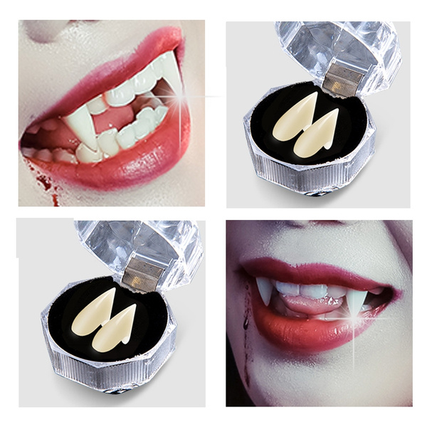 2pcsset 4 Styles Horrific Fun Vampire Teeth Halloween Party Dentures Props Zombie Devil Fangs 2002
