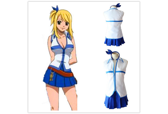 Fairy Tail Lucy Heartfilia Cosplay Costumes Girls Uniforms Tops+Skirt+Headwear Set for Halloween Party | Wish Fairy Tail Lucy Heartfilia Cosplay Costumes Girls Uniforms Tops+Skirt+Headwear Set for Halloween Party | Wish