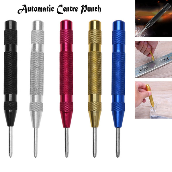 Automatic Centre Punch Steel Spring Loaded Marking Holes Hand Tool 