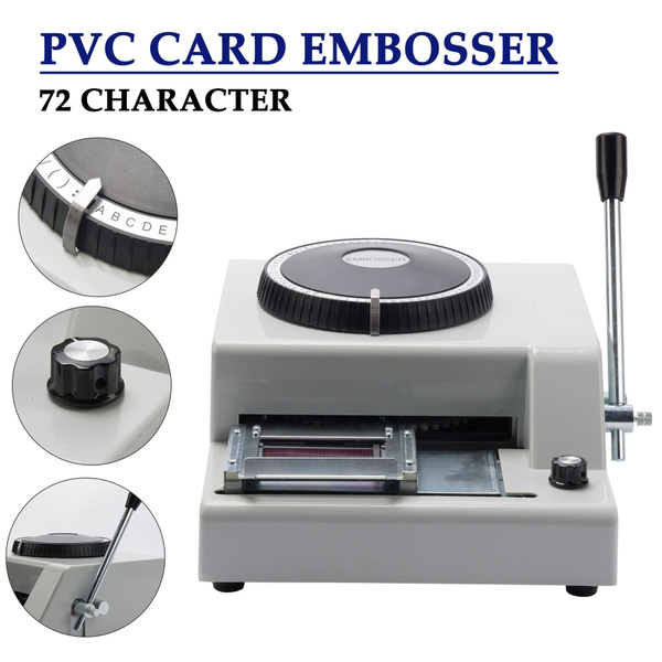 72-Character Manual Stamping Machine PVC/ID/Credit Card Embosser Code Printer 】】 