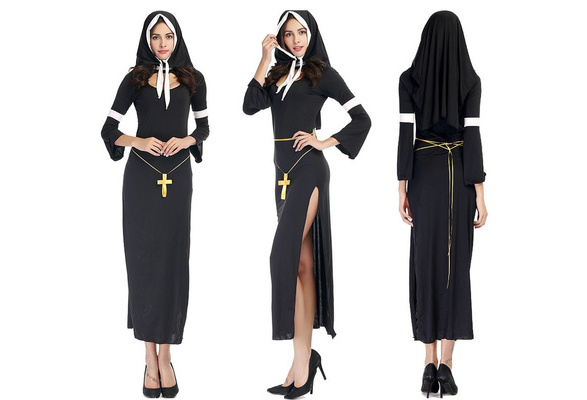 SISTER HEN PARTY COMPLETE FANCY DRESS COSTUME OUTFIT LADIES RELIGIOUS NUN 