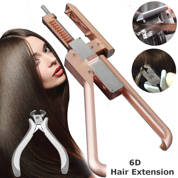 6D Extension Machine Salon Fusion Tool Connector Human Hair Extension Kit  Set