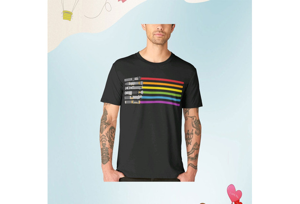 rainbow lightsaber shirt