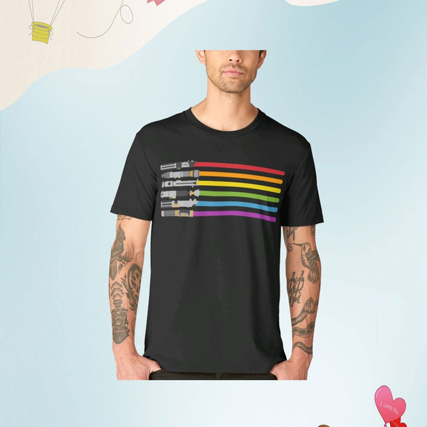 Lightsaber Rainbow T Shirt Men Fashion T Shirt Wish