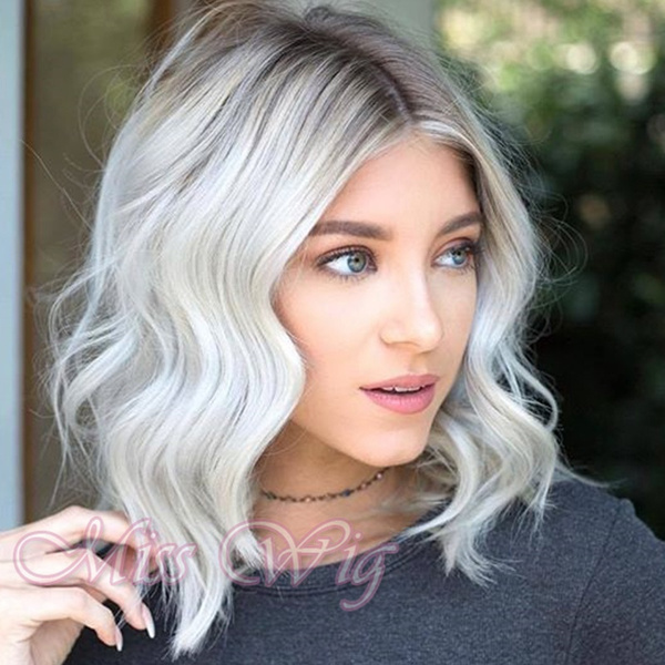 Beautiful Short Curly Hair Ombre Black and Grey Synthetic Wig for Women( color:grey) | Wish Beautiful Short Curly Hair Ombre Black and Grey Synthetic Wig for Women( color:grey) | Wish