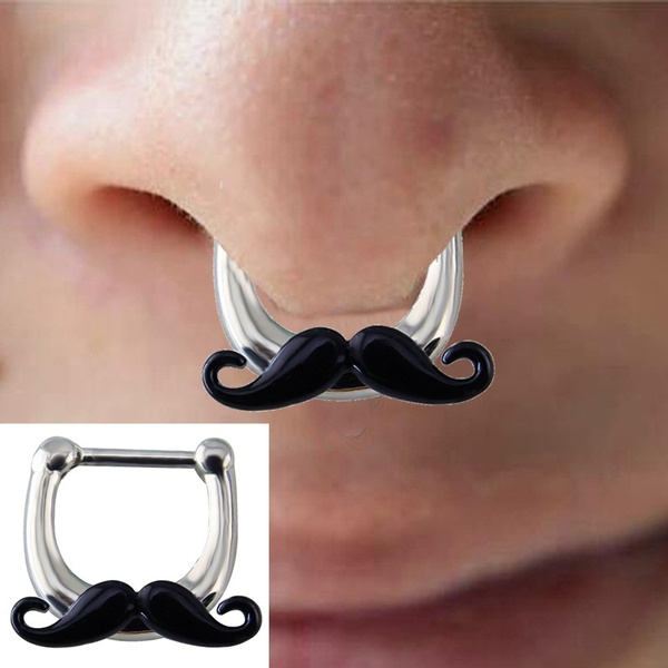 Mustache septum store ring