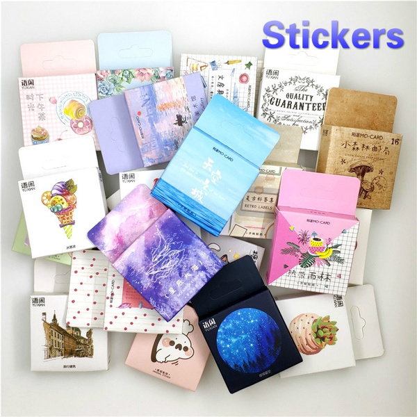 45Pcs/Box Mini Custom Cute Stickers Paper Sticker Diy Handmade ...