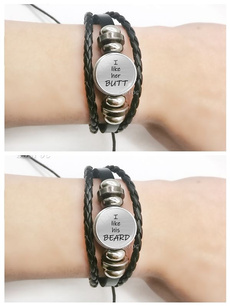 Charm Bracelet, black bracelet, Fashion, glassdome