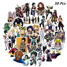 50/60 Pcc Anime 2018 My Hero Academia/One Piece Luffy/Dragon Ball 7 Stickers For Car Laptop Pvc Backpack Home Decal Pad Bicycle Ps4 Waterproof Decal