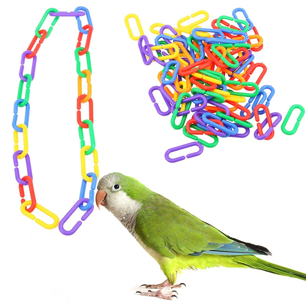 C-clips Hooks Plastic Chain Links Parrot Bird Toy