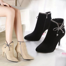 ankle boots, cusp, velvet, autumnandwintermodel