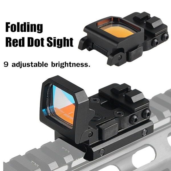 Tactical Holographic Reflex Red Dot Sight Foldable RMR Scope With 9 ...