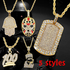 mens necklaces, Diamond Necklace, punk necklace, Jewelry