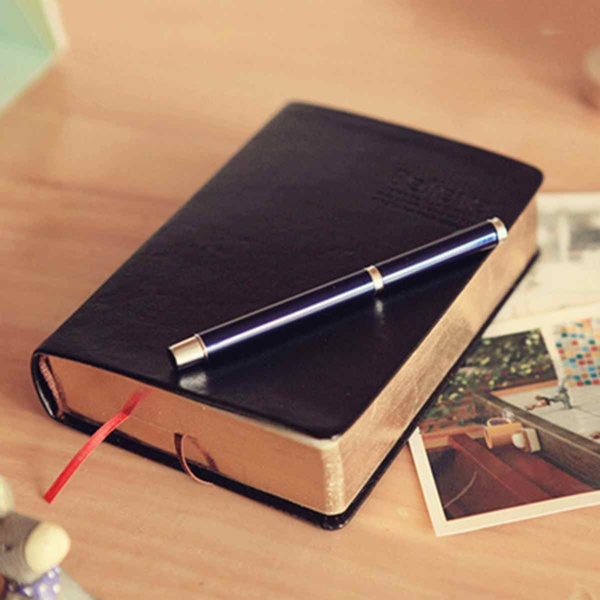 1Pc Retro Notebook Journal Diary Sketchbook Leather Cover Thick Blank Paes 