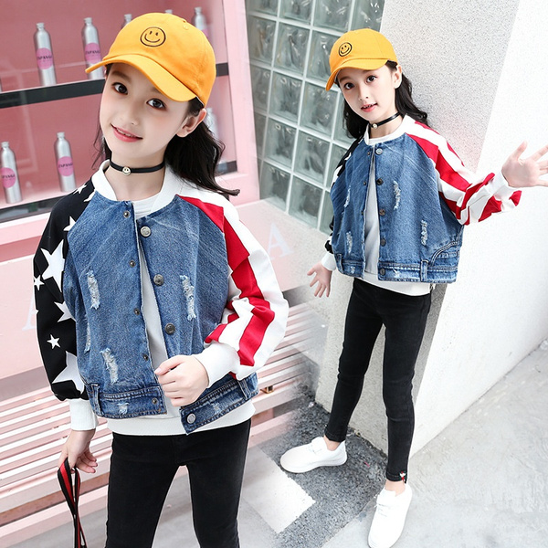 Boys ripped hot sale jean jacket