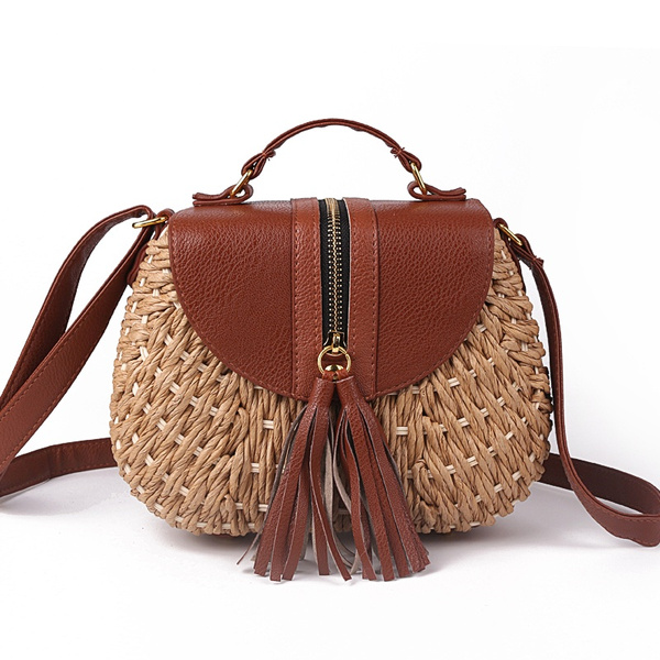 Straw Woven Shoulder Bag for Women Summer Beach Travel Crossbody Handbag  Classics Satchel Purse - Walmart.com