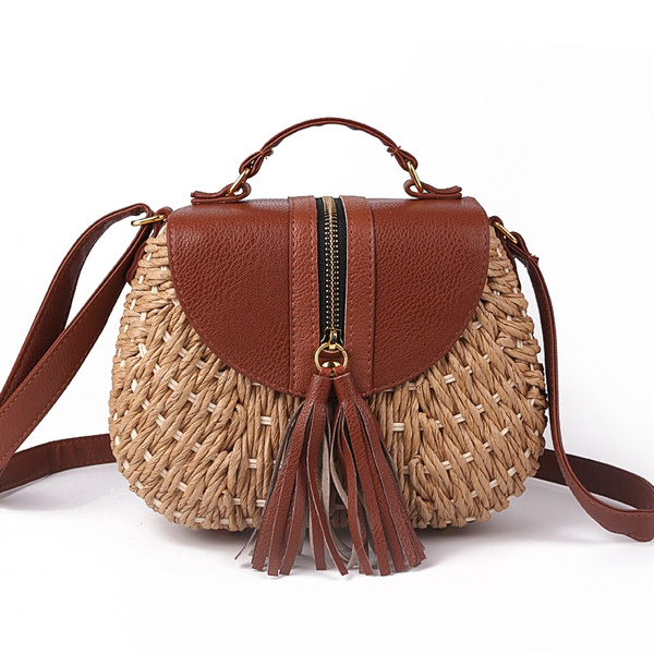 CoCopeaunt Summer Fashion Small Straw Weaving Shoulder Bags For Women  Casual Tassel Beach Crossbody Bag Purse hollow Out Messenger Handbags -  Walmart.com