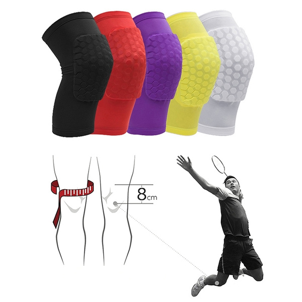 Honeycomb Pad Crashproof Antislip Basketball Leg Knee Long Sleeve Protector Gear 