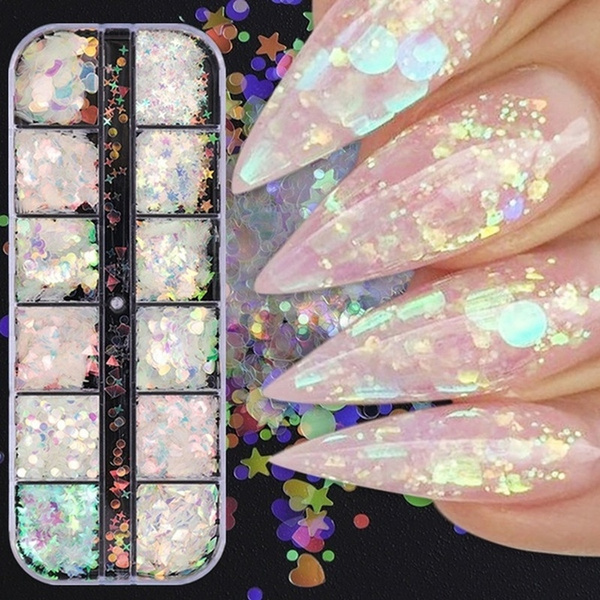 Dazzling Sandy Nail Glitter Dust Mermaid Effect Colorful Sugar