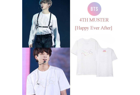 New Kpop Bantan Boys Bts 4th Muster Concert Happy Ever After Jimin Same Cotton T Shirt Tee Short Sleeve Summer Tops Wish